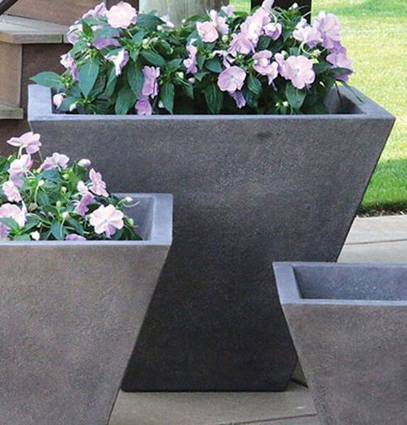 Three Size Available Oblique Garden Planter Cement Medium Small Large